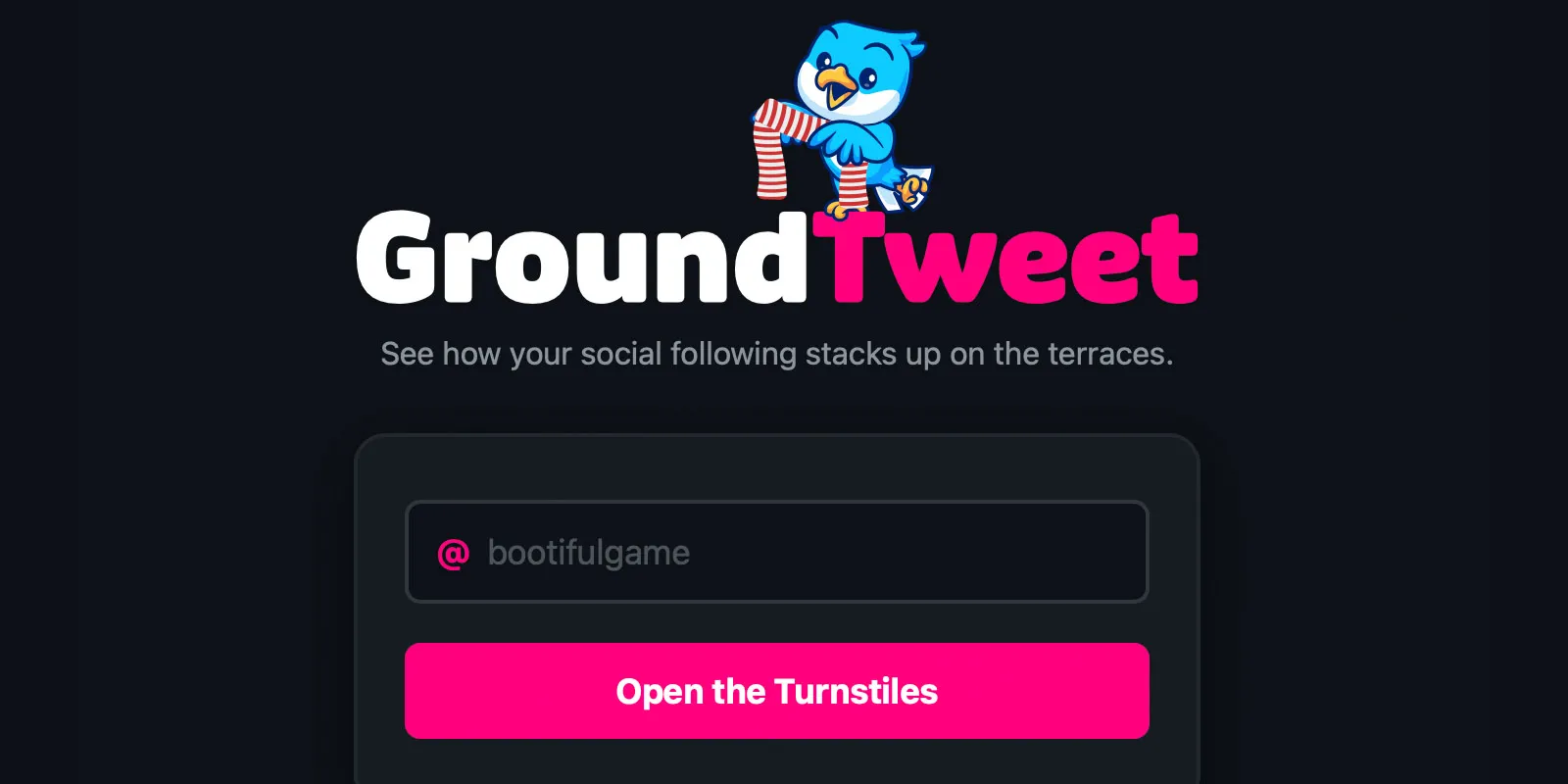 Personal project — GroundTweet