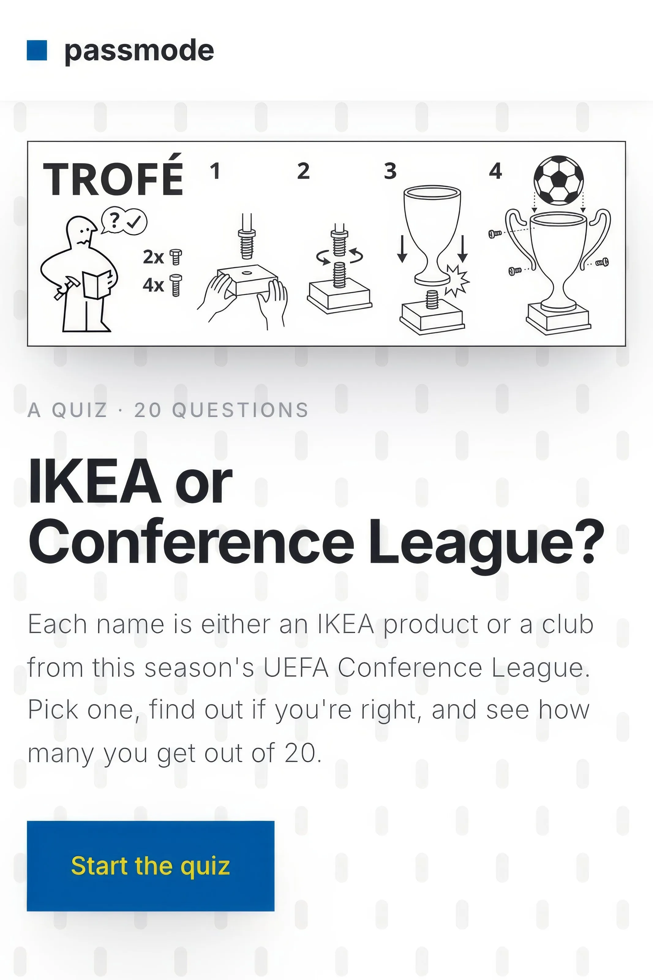 Personal project — IKEA or Conference League?, image 2